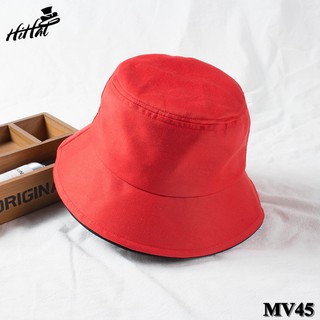 [BUCKET HOT, VIDEO THẬT]Mũ Bucket 2 lớp màu đỏ