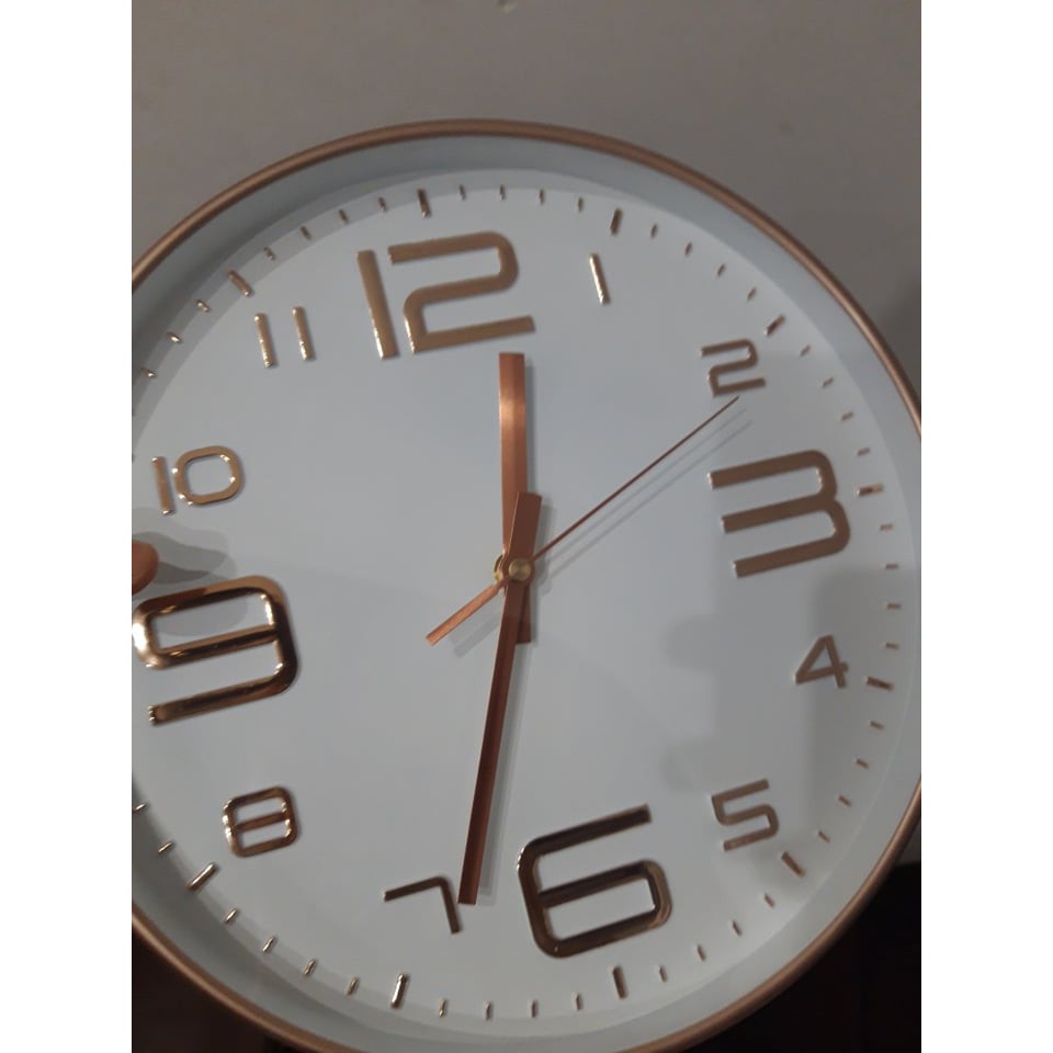 [SALE GIÁ HỦY DIỆT] Đồng hồ treo tường quartz cao cấp kim trôi (hồng trắng)