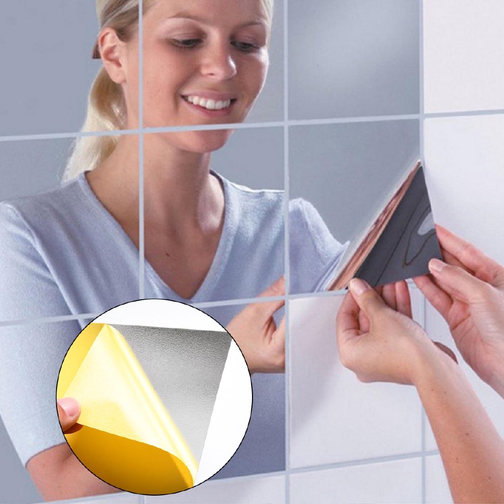 Miếng dán tường tráng gương chống thấm nước độc đáo