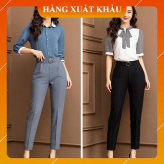Quần tây nữ công sở lưng cao - Chất vải tuyết mưa mềm mịn - Kiểu quần tây nữ công sở thiết kế khoá sườn cực xinh