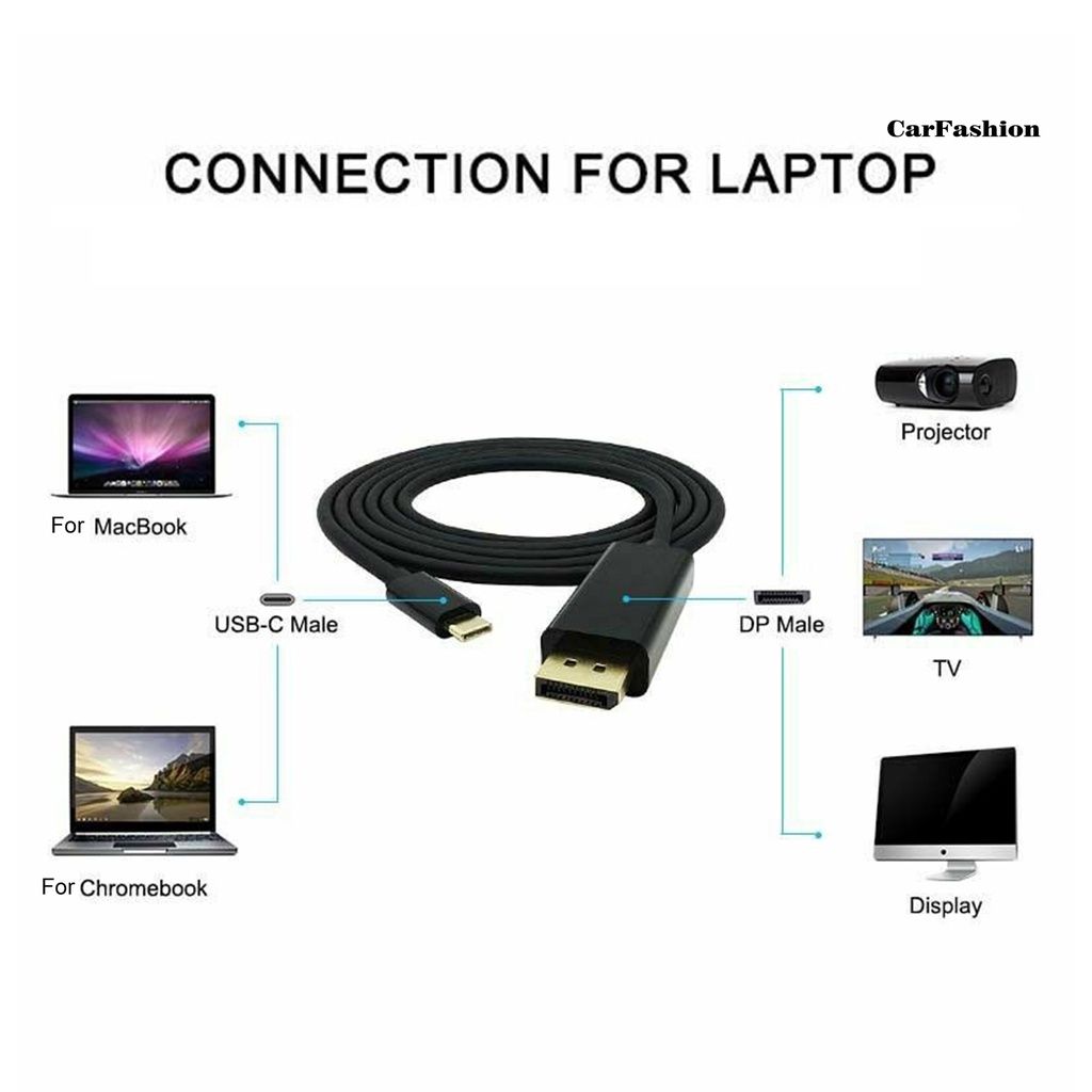 Dây Cáp Chuyển Đổi Type-C Sang Dp 180cm / 6ft Chuyên Dụng Cho Laptop | BigBuy360 - bigbuy360.vn