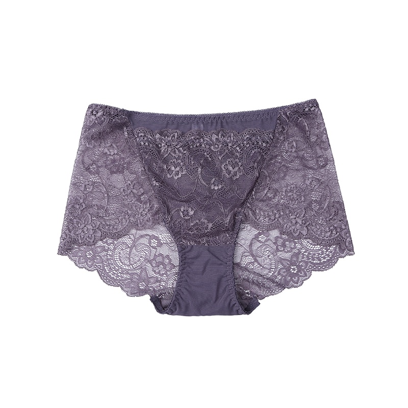 Quần Lót Ren Không Đường May Lưng Cao Thoải Mái Thoáng Khí Size M-XL Cho Nữ