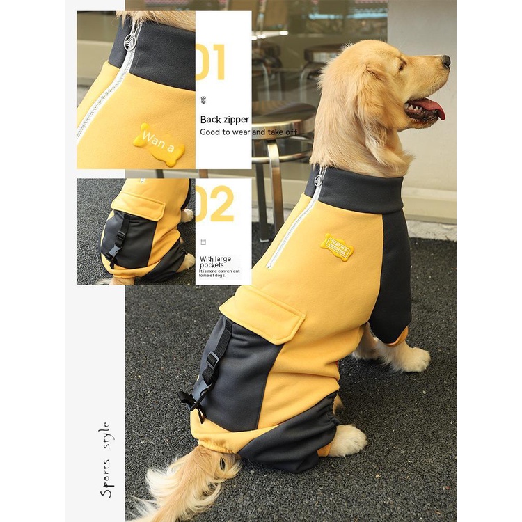 Áo Nỉ Bốn Ống Chân Cỡ Vừa Lớn In Hình Chú Chó Husky Dễ Thương Cho Cún Cưng