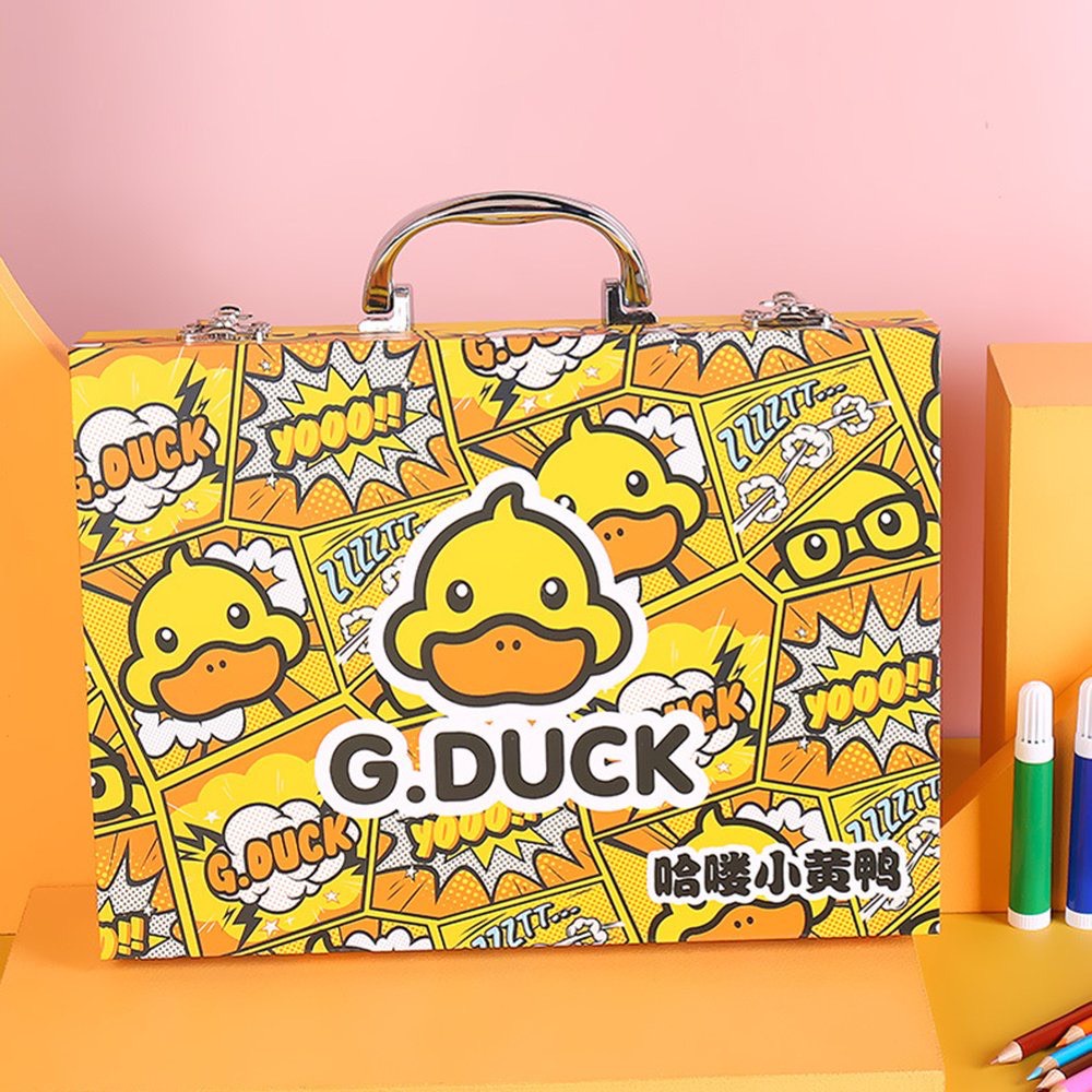 Hộp tô màu vịt vàng - Vali Gduck 67 chi tiết