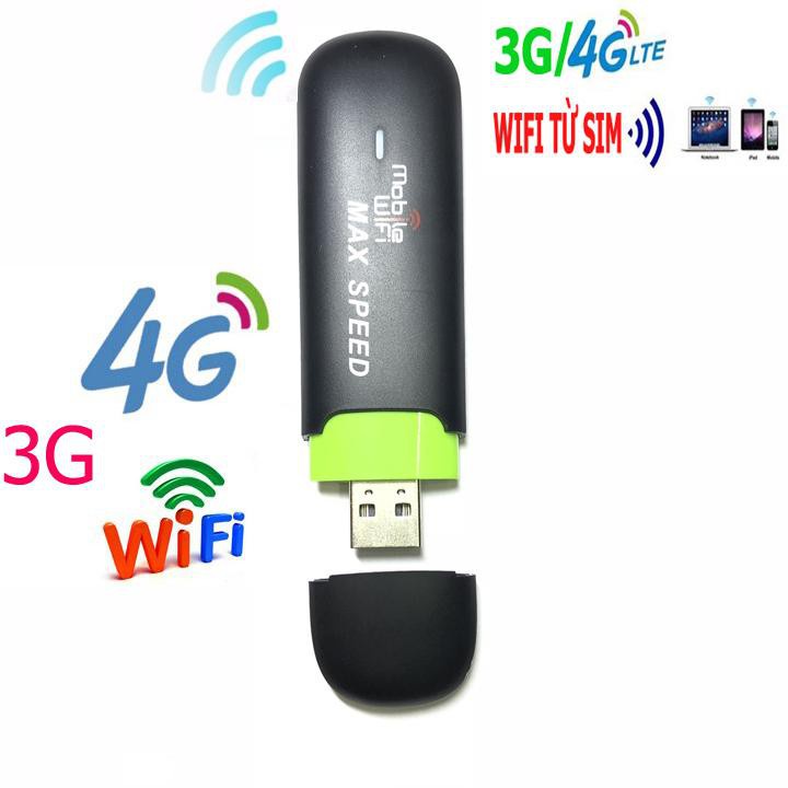 Bộ phát wifi từ sim 3g - 4g Max Speed - Thiết bị usb Dcom 3G phát wifi cho tivi, máy tính, điện thoại