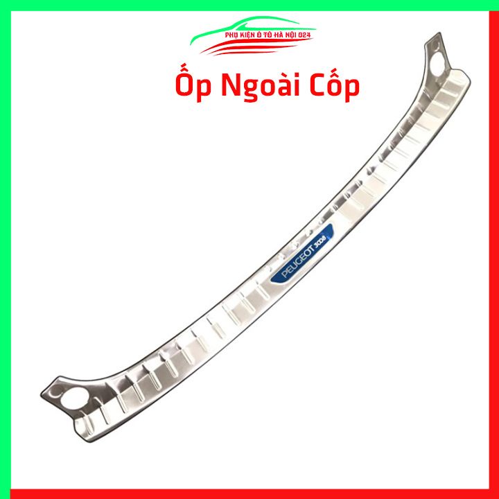 Ốp chống trầy cốp Peugeot 3008 Inox chống trầy bảo vệ xe