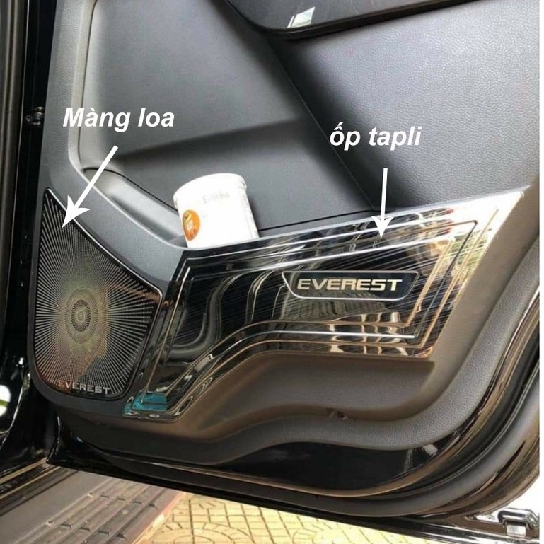 Ốp tapli + màng loa xe Ford Everest 2018 2019 2020 2021 2022 2023 + tặng thêm keo dính