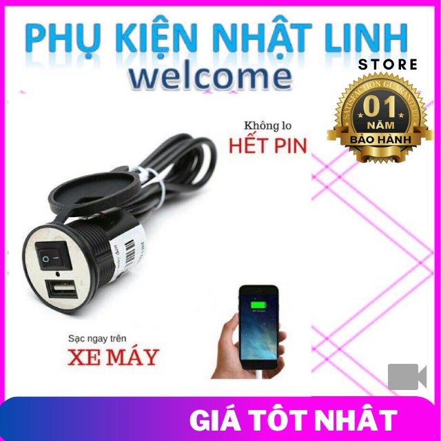 Sạc Xe Máy, Sạc Điện Thoại Trên Xe Máy