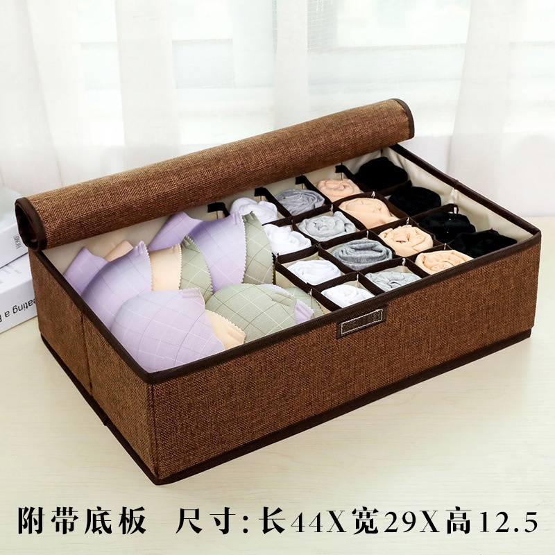 Hộp Vải Đựng Vớ/ Đồ Lót Nhiều Ngăn Tiện Lợi - TIDG