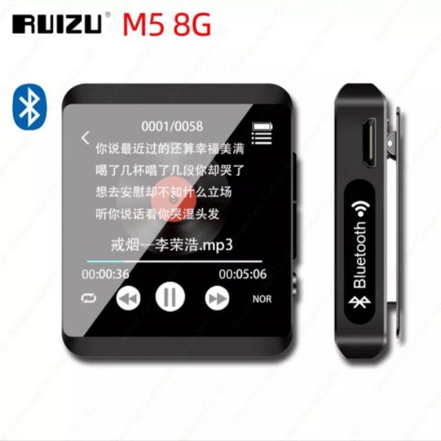 [Mã ELHACE giảm 4% đơn 300K] Máy Nghe Nhạc MP3 Màn Hình Cảm Ứng Bluetooth Ruizu M5 Bộ Nhớ Trong 8GB - Hàng Chính Hãng