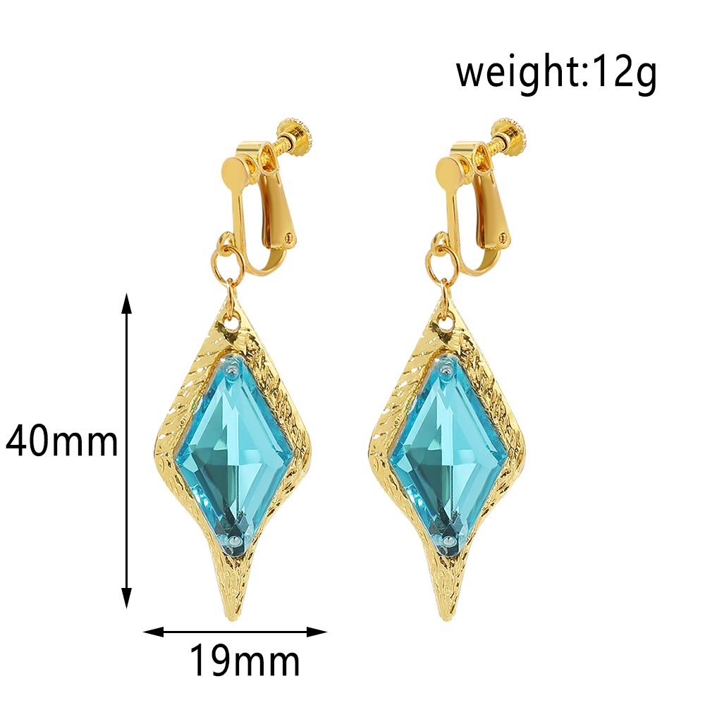 Khuyên tai đính đá pha lê xanh dương hóa trang nhân vật anime Genshin Impact Kaeya Alberich