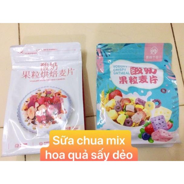 Set 2 túi ngũ cốc giảm cân sữa chua hoa quả (túi 500g)