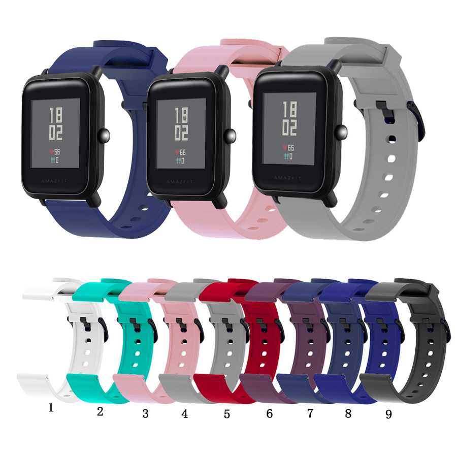 Dây đeo bằng silicon 20mm cho đồng hồ thông minh Huami Amazfit Bip 3 Lite S U Pro/ GTS2 GTS3 GTS4 mini/Neo/GTR 42mm