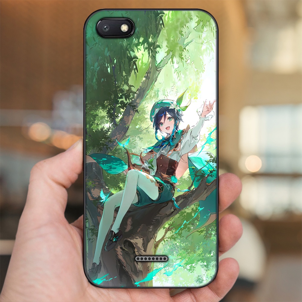 Ốp lưng Xiaomi Redmi 6A viền đen in hình Venti Genshin Impact
