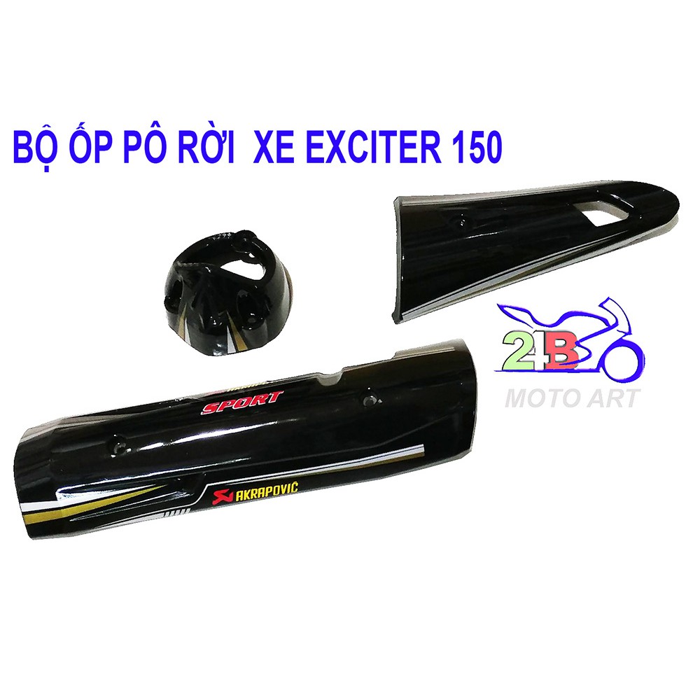 BỘ ỐP PÔ RỜI VÀ CHỤP PÔ EXCITER 150 - ĐEN