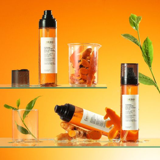 Xịt Khoáng Dưỡng Ẩm Thuần Chay Cocoon Nghệ Hưng Yên Mờ Thâm Cocoon Hung Yen Turmeric Face Mist 130ml - Khongcoson