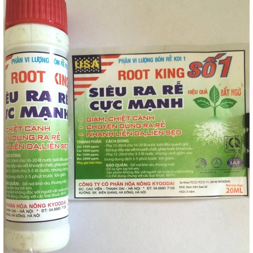 Vua kích rễ - Lọ 20ml - Dùng cho các loại cây cảnh và cây mọng nước