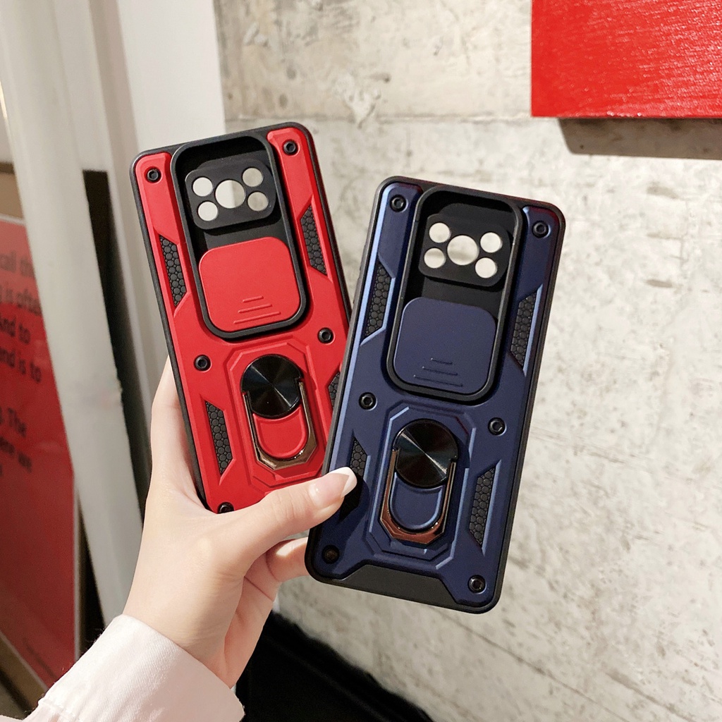 Ốp Điện Thoại Kiểu Giáp Chống Sốc Có Chân Đế Xoay Cho Xiaomi poco x3 11T 11 lite 12 pro 12x 4G 5G NFC