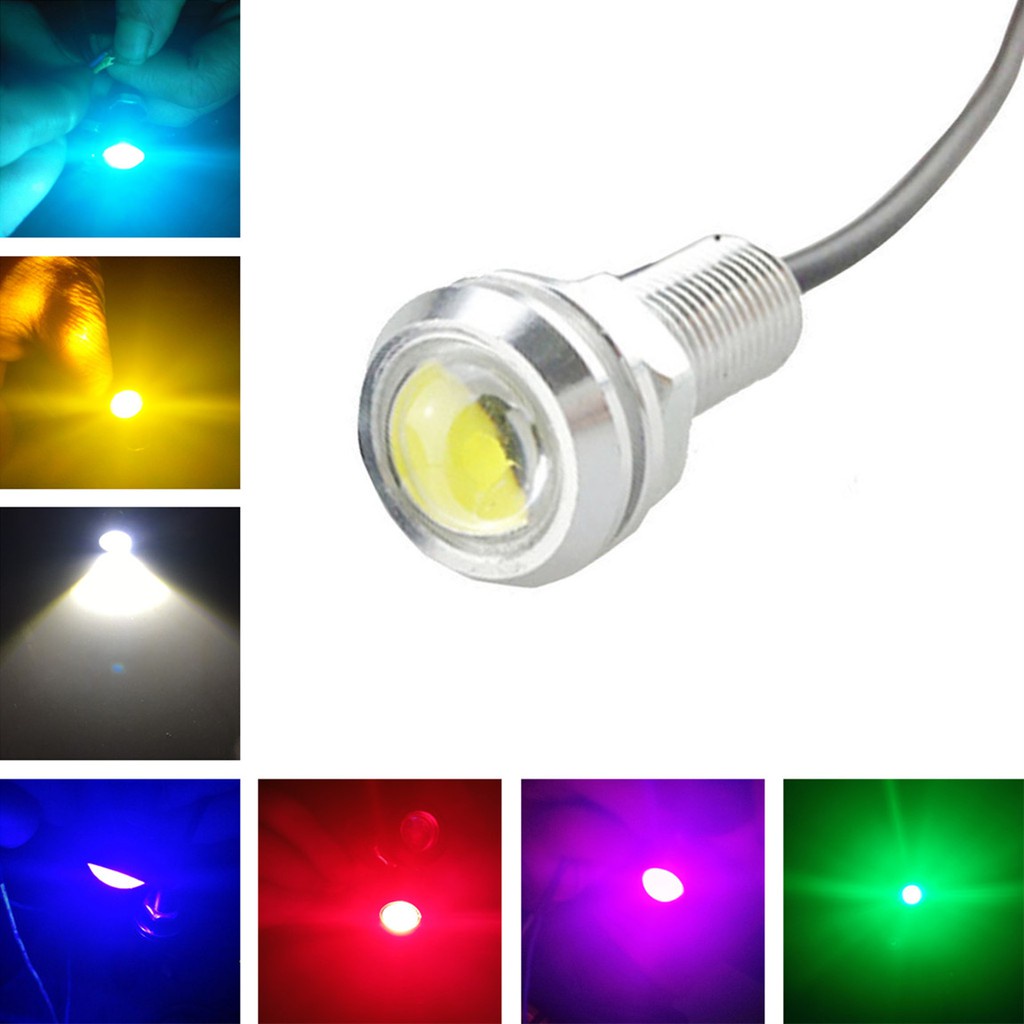 Đèn LED Mắt Đại Bàng 18mm DC 12V 24V 9W Ánh Sáng Trắng / Xanh Dương / Vàng / Hồng Đa Ứng Dụng Cho Xe Hơi