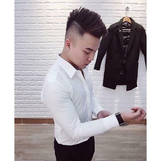 [Combo] Áo sơ mi trắng nam + Cà vạt Hàn Quốc
