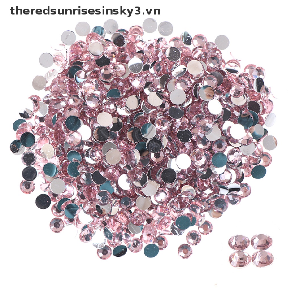 Bộ 1000 Hạt Nhựa 5mm Nhiều Màu Sắc Trang Trí Móng Tay