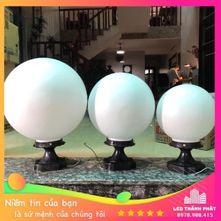Đèn trụ cổng hình cầu đường kính phi 200 250 300 400