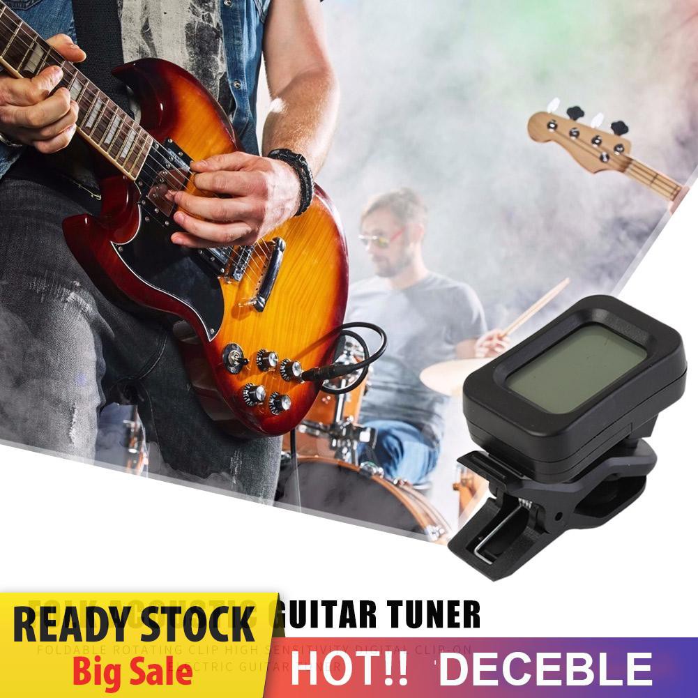 Deceble Clip-on Electronic Digital Guitar Tuner for Guitar Chromatic Bass Ukulele