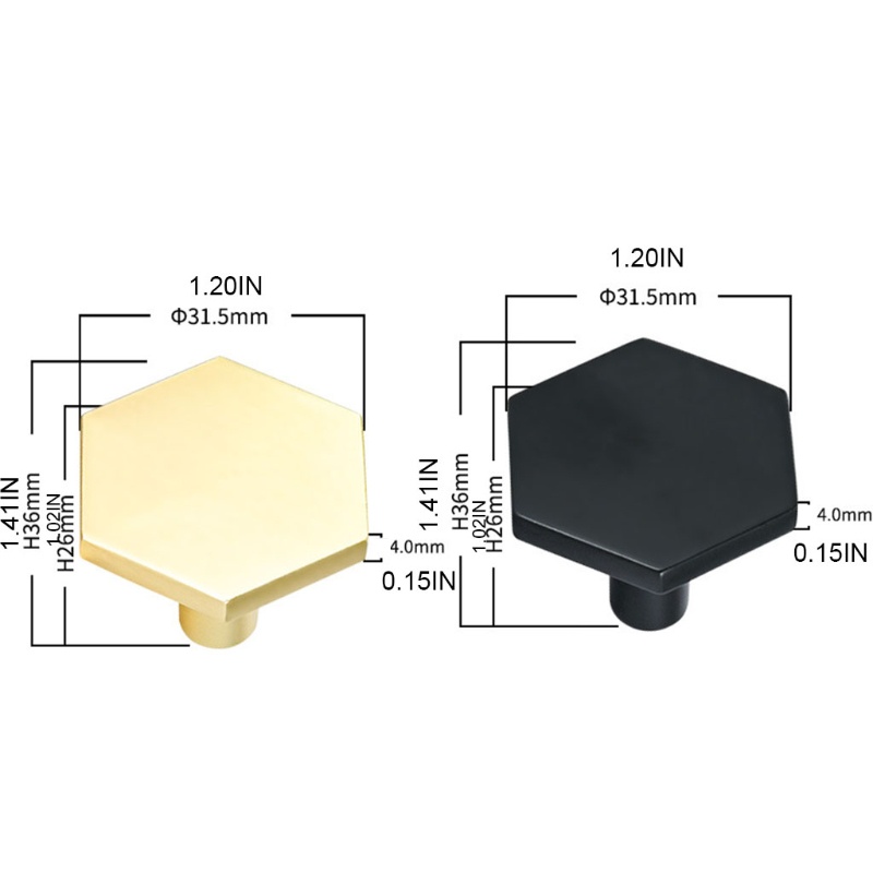Tay Nắm Cửa Tủ Hình Lục Giác Bằng Nhựa Eva Chống Mòn