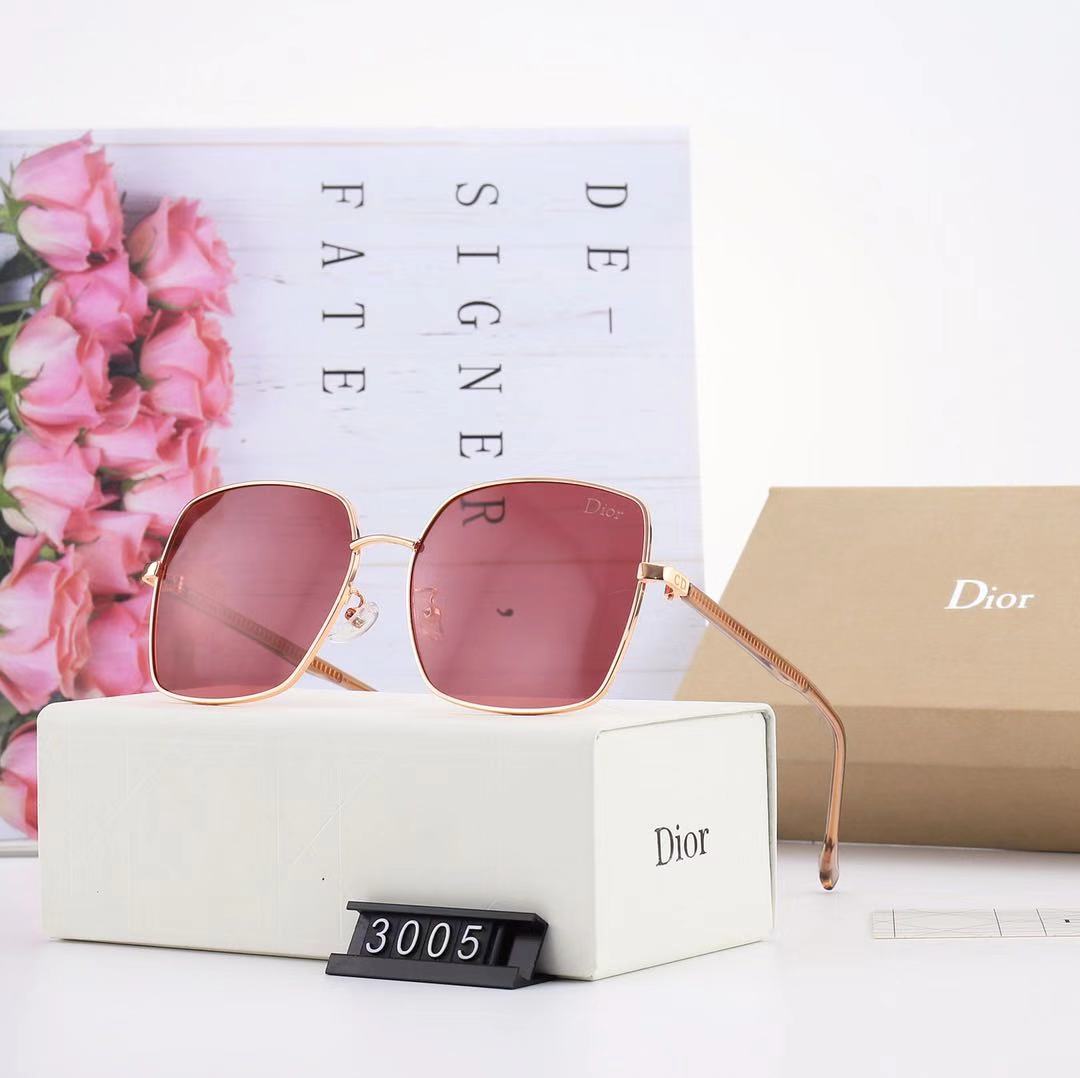 Xu hướng mới của châu Âu và Mỹ năm 2021 Kính mát có thương hiệu Christian Dior dành cho nữ Phân cực chính hãng (Có hộp và hộp đựng kính)