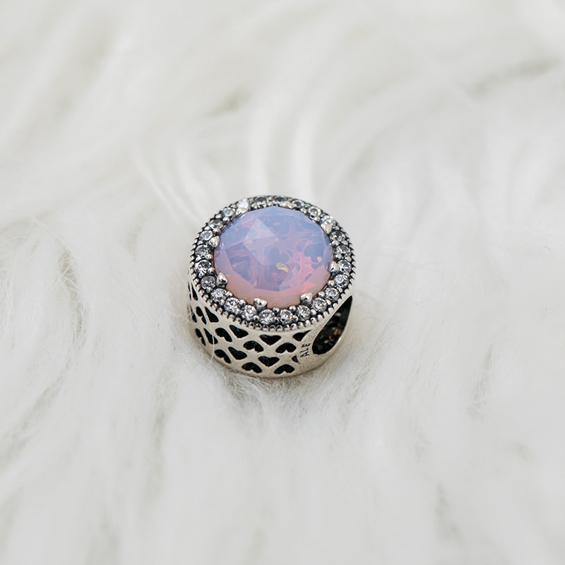 Hạt Trái Tim Màu Hồng Nhạt Lấp Lánh Hoặc Vòng Tay DIY