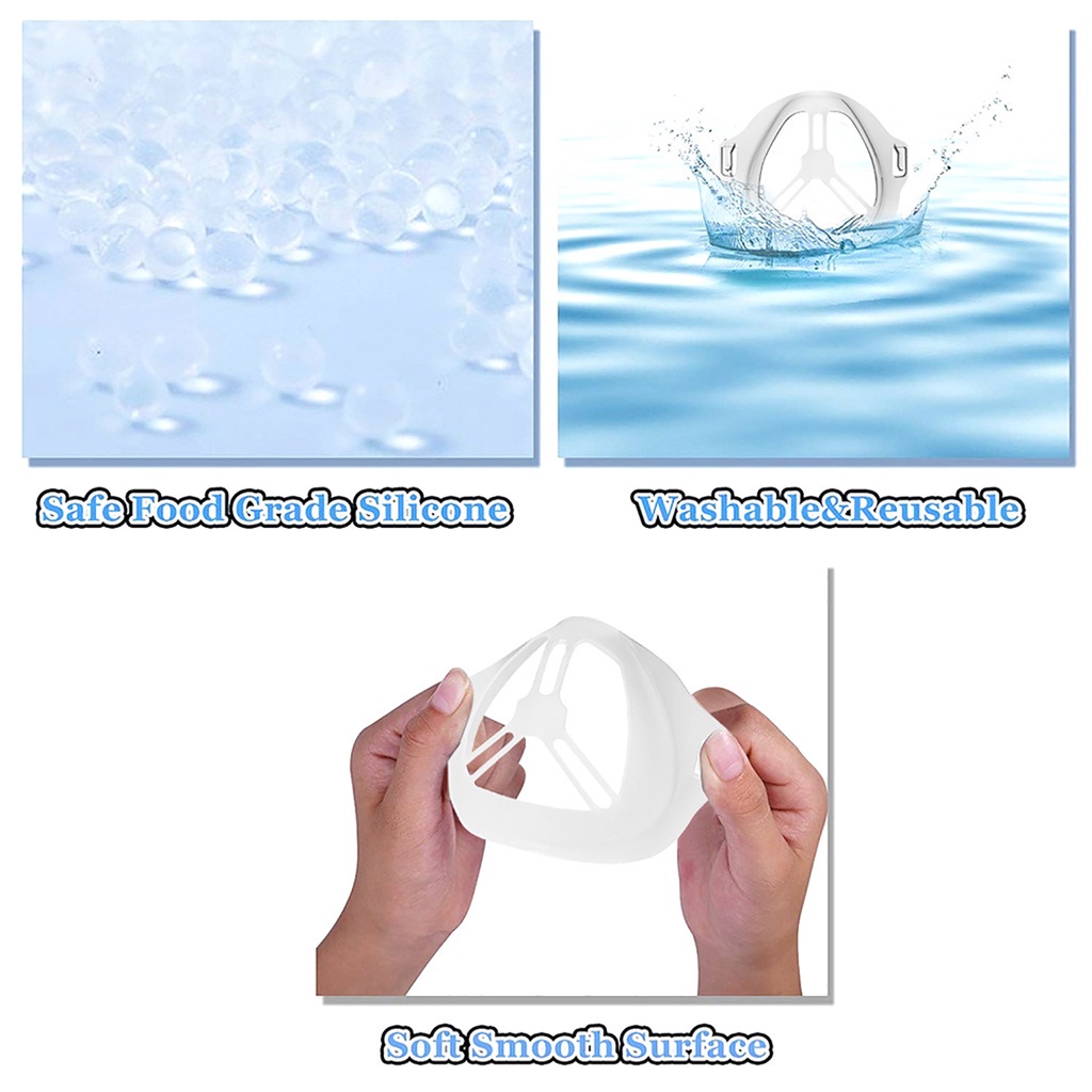 (Hàng Mới Về) Set 10 Khung Bảo Vệ Khuôn Mặt 3d Thoáng Khí Có Thể Tái Sử Dụng | BigBuy360 - bigbuy360.vn