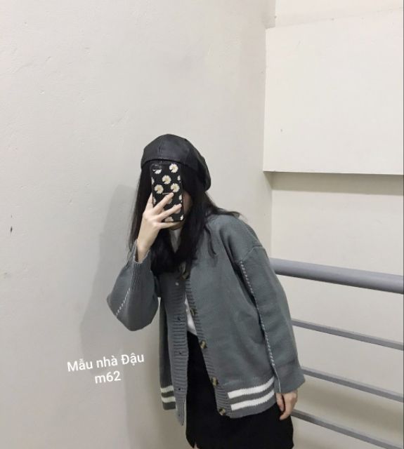 Áo khoác len cardigan nữ dáng rộng cổ chữ v ulzzang hàn quốc siêu xinh  - 051 | BigBuy360 - bigbuy360.vn