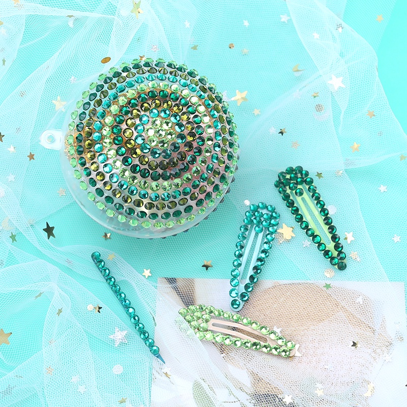 Qiao Phụ Kiện Đá Pha Lê Xanh Lá Đính Trang Trí Móng Tay Không Cần Strass