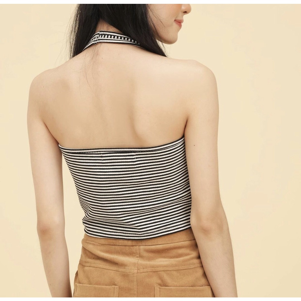 GingerBear - Áo Yếm Croptop Hở Lưng - Jam Halter Top