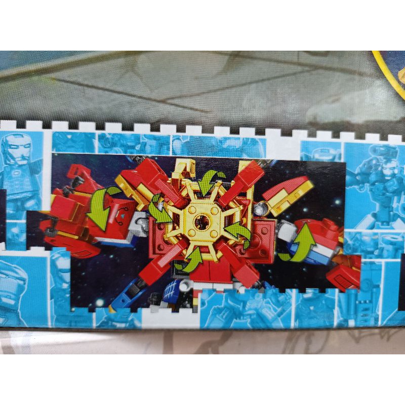 Hộp lê gô lắp ghép mô hình Robot Người Nhện SPIDER MAN 2058-2