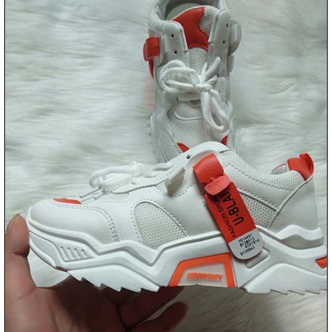 Shop Giày thể thao nữ kiểu dáng thời trang phong cách Hàn Quốc mẫu mới nhất 2019, giày sneaker nữ đế cao mà trắng mã N28