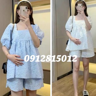 Đồ bộ bầu sau sinh  dáng đẹp cao cấp mặc nhà mùa hè