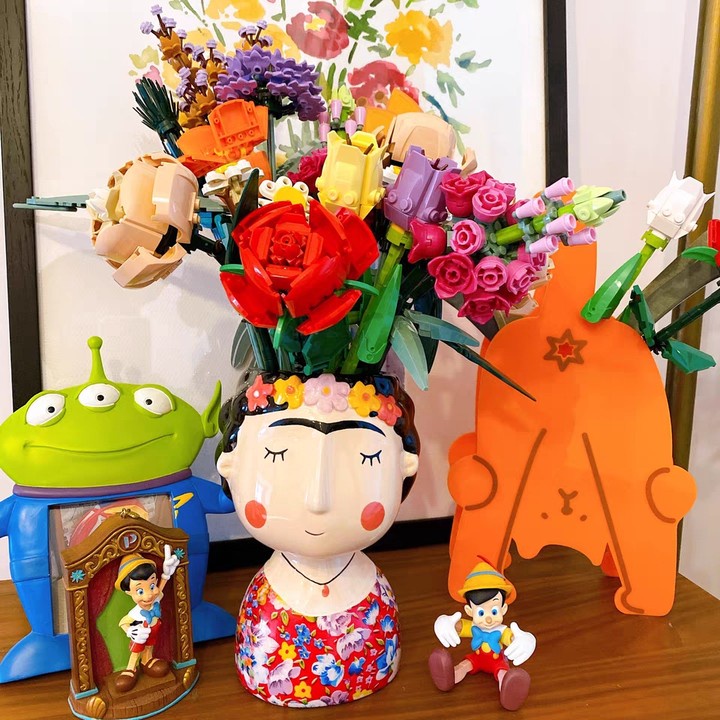 Đồ Chơi Lắp Ráp Hình Bó Hoa Sáng Tạo Trang Trí Nhà Cửa Đẹp Mắt