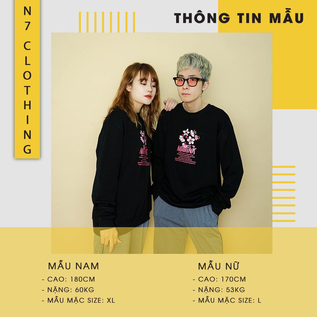 SIN GIÁ TỐT Áo SWEATER FLOWER Unisex N7 Dài Tay Oversize Nỉ Nam Nữ Basic Form Rộng Hàn Quốc Ulzzang Phong Cách Cá Tính