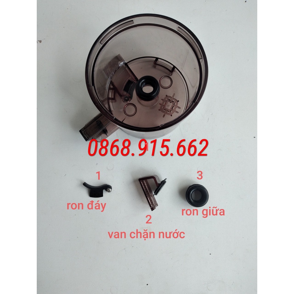 Phụ kiện máy ép chậm -Gioăng/ ron/ zoong cao su giữa cốc 2 vòi 300ml máy ép chậm SAVTM JE07/31/35 -mai hanh shop 1974
