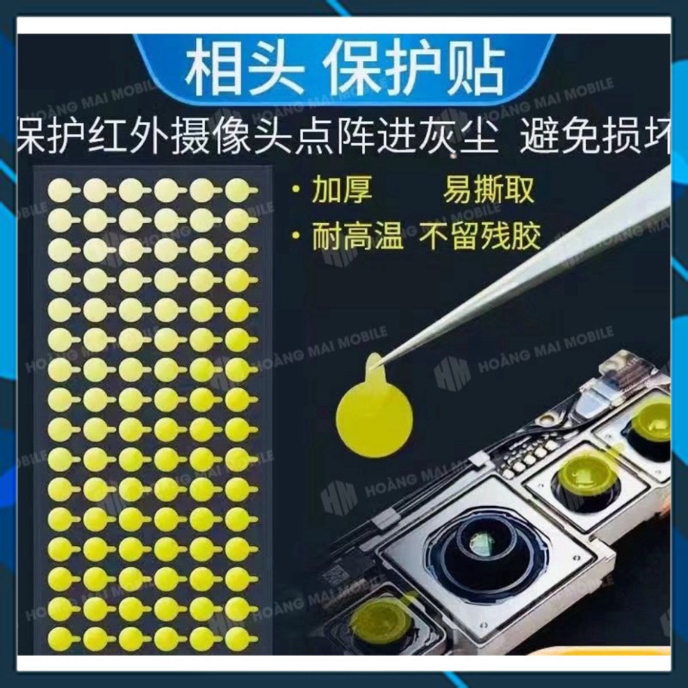 Miếng dán bảo vệ và loại bỏ bụi camera