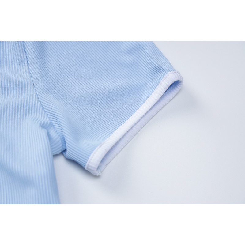 DUNEA Đầm Tay Ngắn Cổ Chữ U Xẻ Tà Quyến Rũ Hợp Thời Trang Cho Nữ