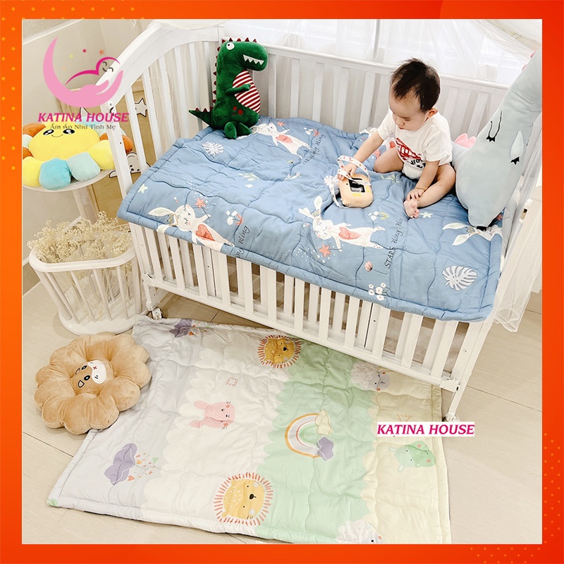 Nệm chống thấm cho bé sơ sinh và trẻ nhỏ 80x118cm, chất vải Tencel cao cấp mềm mịn mát, nhiều họa tiết đáng yêu