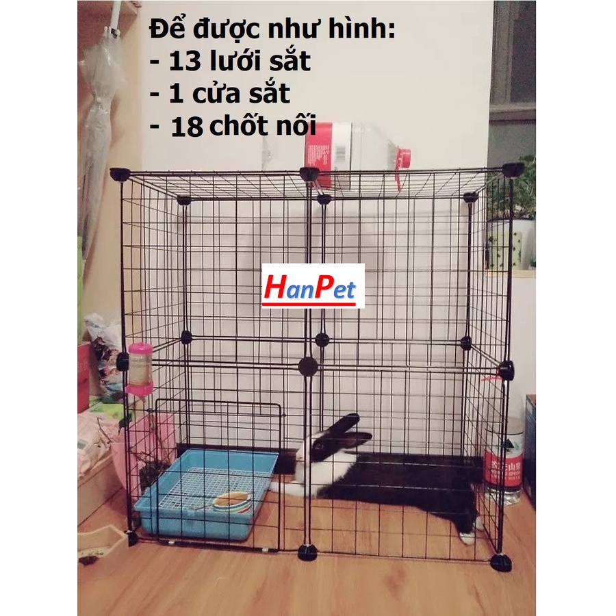 Mảnh lưới ghép dạng miếng lắp ghép đa năng thích hợp làm chuồng thú cưng làm quây chó hoặc làm tủ ghép