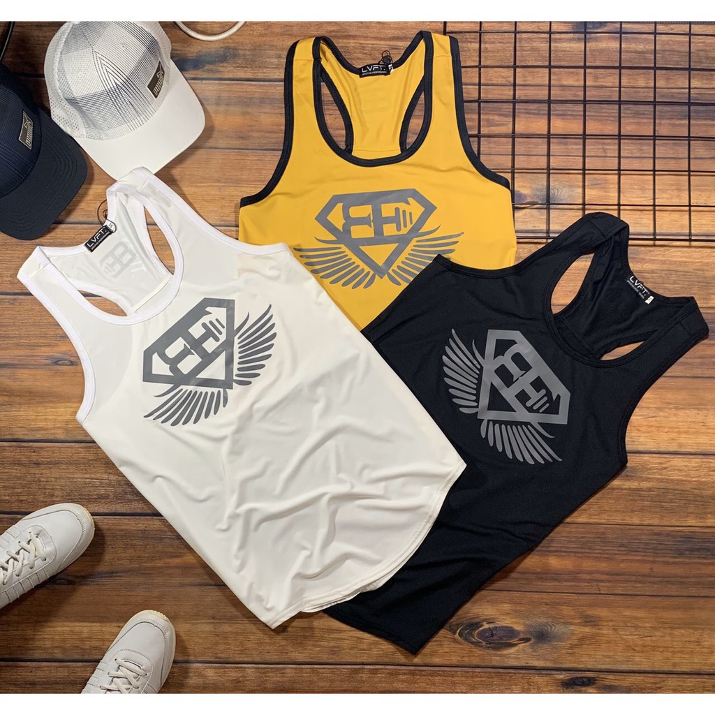 Áo thun ba lỗ tank top phối hoạ tiết kim cương Hero cực đẹp AHQ205