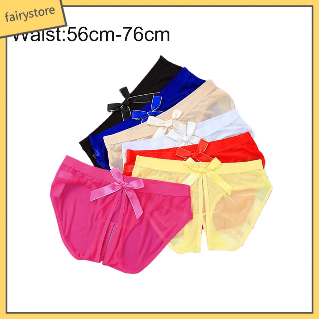 Quần Lót Ren Hở Đáy Đính Nơ Gợi Cảm Cho Nữ