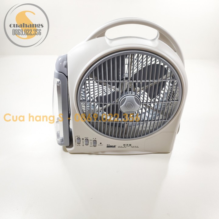 Quạt tích điện quạt mini có đèn SUNCA cao cấp - BH 12 tháng