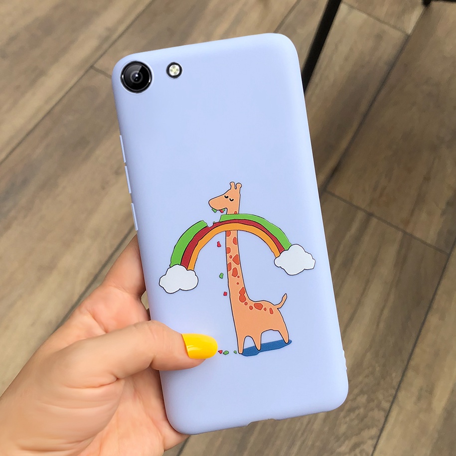 Ốp điện thoại cao su silicone mềm bo viền in thú vật dễ thương xinh xắn cho Vivo Y81 1808 Y81I 1812 Y81 Y 81 Y 81i