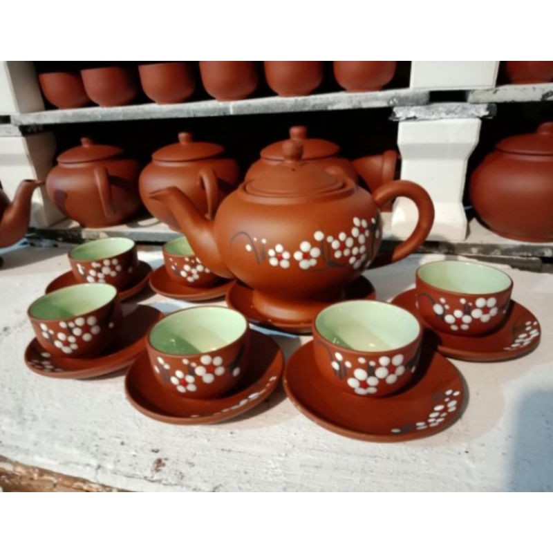 Ấm Chén Tử Sa Hoa Đào