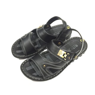 Giày sandal nam bt quai da dpm025944den